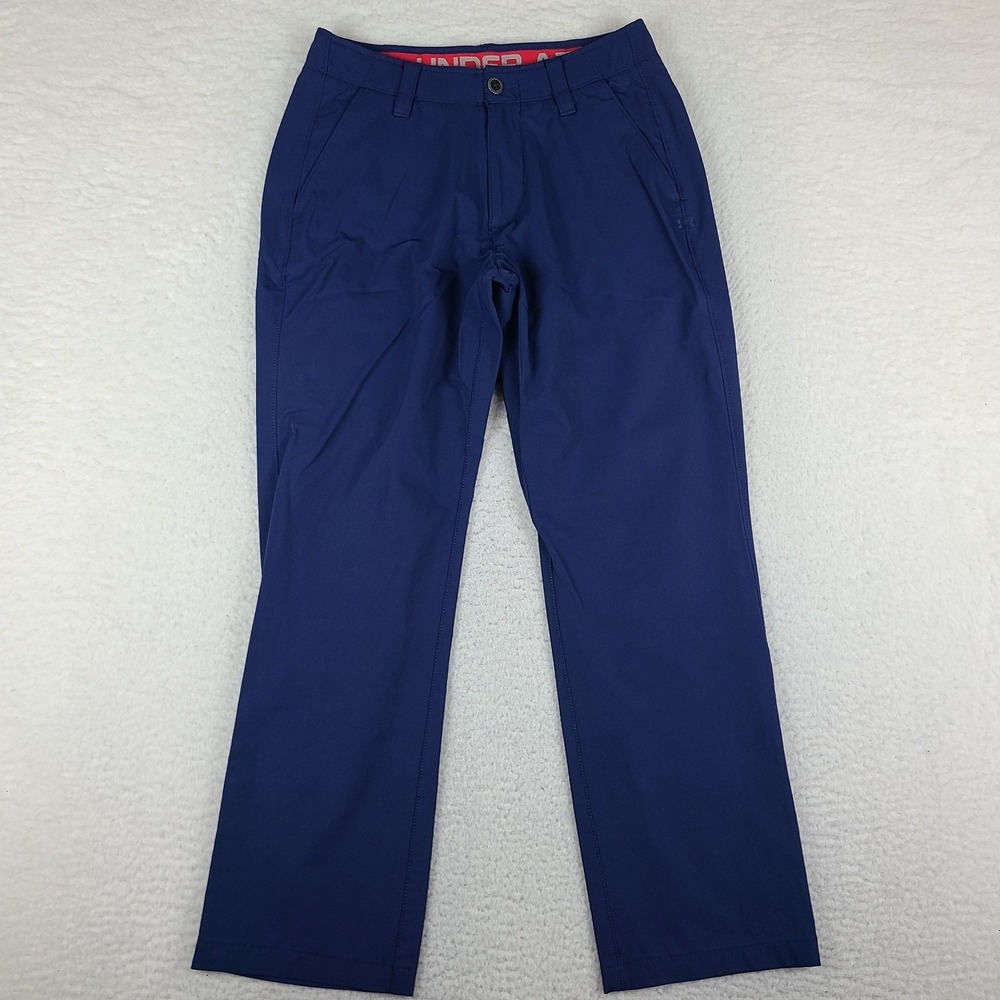 Under Armour Match Play Pants Mens 30x28 Blue Straight Leg Performance Tech Golf